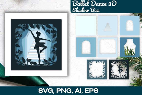 Ballerina 3D Shadow Box Paper Cut: Elevating Visual Design
