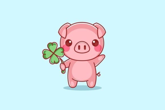Charming Shamrock Pig: A Designer's Delight