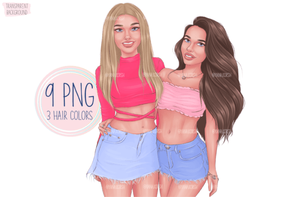 Creative Best Friends Clipart: Design with Style