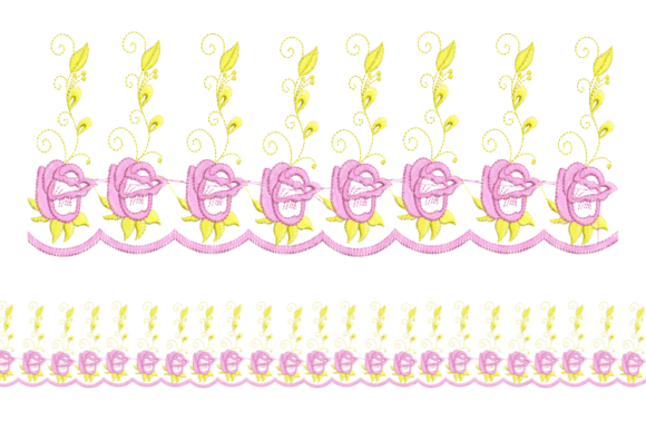 Elegant Floral & Motif Embroidery Border: A Designer's Asset