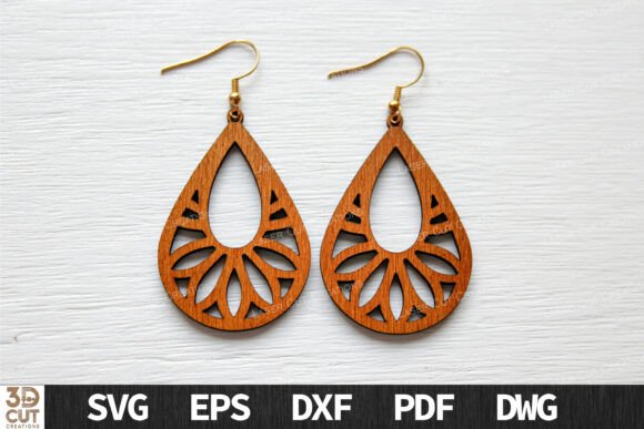 Elevate Designs with Teardrop Petal Burst Earrings SVG