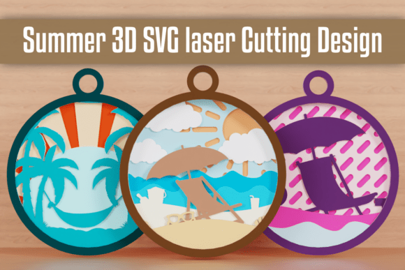 Elevate Your Projects with Summer SVG Circular 3D Designs