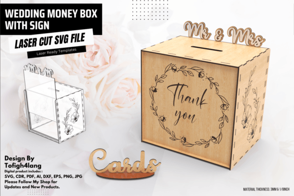Elevate Your Wedding Aesthetic with a Laser Cut Money Box