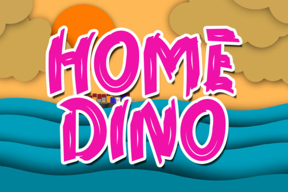 Home Dino: A Playful Font for Creative Design