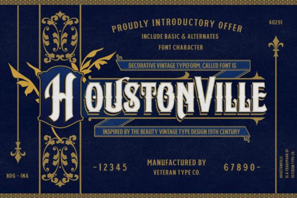 Houstonville: The Bold Vintage Display Font