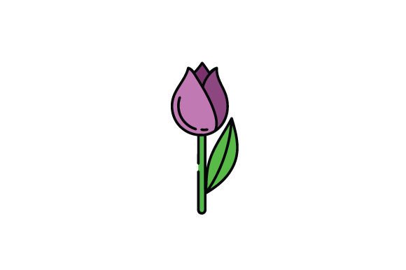Spring Tulips Icon: A Fresh Asset for Modern Design