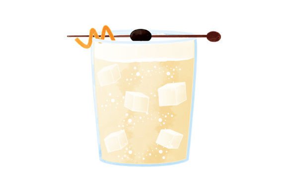 Whiskey Sour Cocktail - Watercolor: A Design Asset